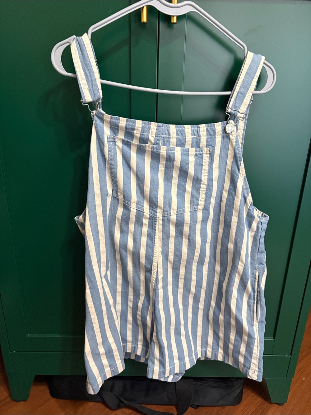 Blue and White Striped Overalls - Zara